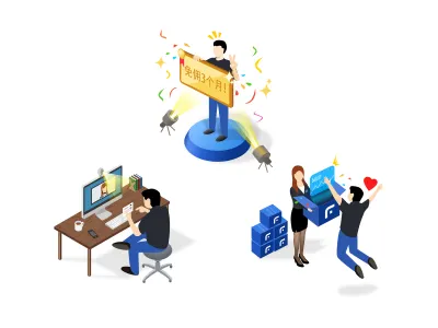 Futu Illustration blue business icon illustration