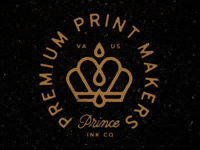 Prince Ink Lockup blksmith crown emblem icon ink logo print type
