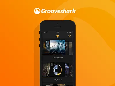 Grooveshark Exercise clean dark ui grooveshark media music play player redesign song ui ux volume