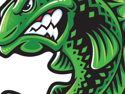 Bass Fish angry bass fish illustration