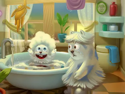 Furry book children illustration