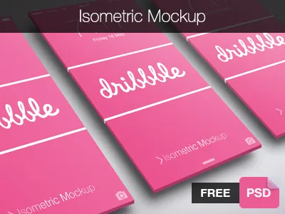 Isometric Mockup app free ios iphone isometric mockup mockups perspective psd screen template ui