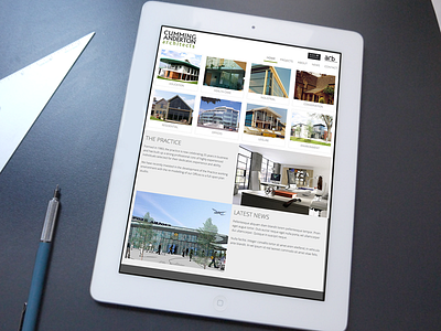 Cumming Anderton Ipad home architects green grey white