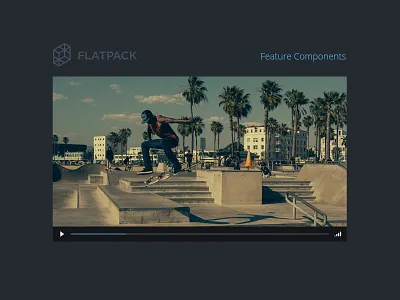 Flatpack Components buttons components dark flat gallery gui header media modules navigation ui video