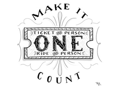 Make It Count hand lettering illustration