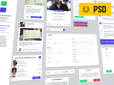 RGB UI KIT +PSD free free psd freebie kit psd rgb ui uikit