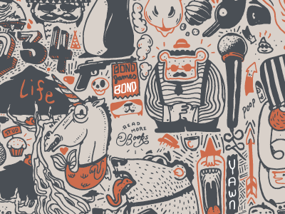 Untitled WIP animals characters coffee illustration lettering pattern things