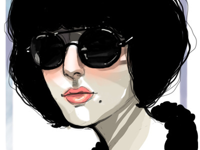 gags fashion female gaga glasses sketch