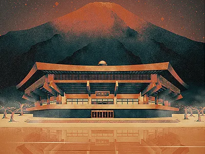 Rejected art colourful design illustration lithograph oriental poster print