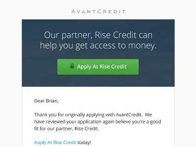 Email Template avantcredit email newsletter