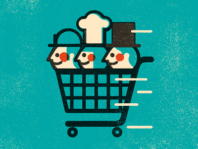 Shopping Mall children color editorial geometry handmade illustration monocle texture