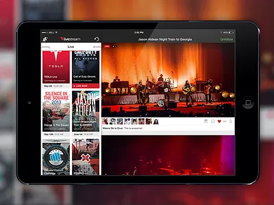 Livestream User Interface Refresh iPad interface ios ios 7 ipad livestream refresh ui user ux