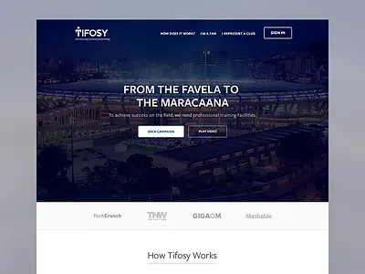 Campaign Launch! big image football product soccer webapp website