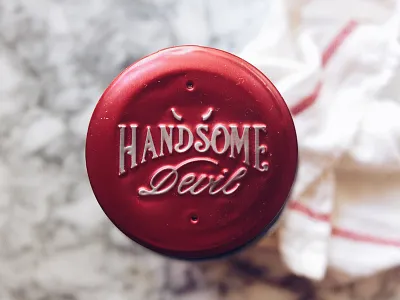 Handsome Devil Wine design lettering typography wine