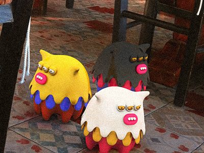 Four Friends 3d character creatures illustration monsters