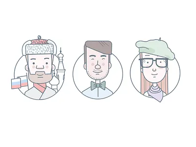 Avatars - russian, marketer and artist artist avatar avatars character illustration people russia sketch