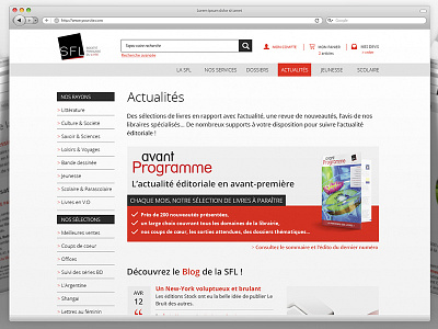 SFL Webdesign book ecommerce flat fnac home magento menu responsive webdesign