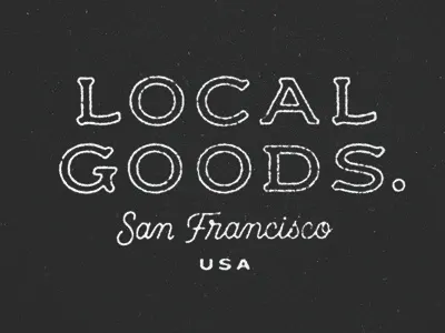 Local Goods - Wordmark blksmith emblem lettering logo san francisco seal type