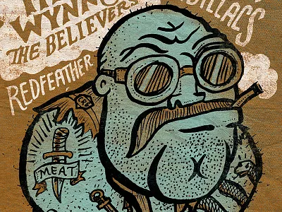 Thomas Wynn The Believers & Black Cadillacs black cadillacs design florida gigposter handletter handtype illustration music tampa thoms wynn typography ybor city
