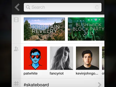 Search cameo hashtag icon search user video