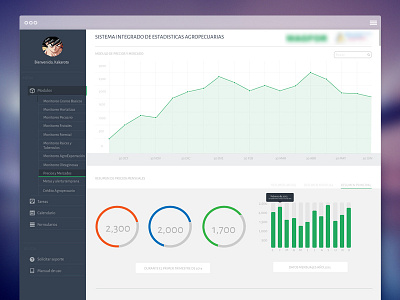Spanish Flat Dashboard browser dashboard flat graphics simple spanish