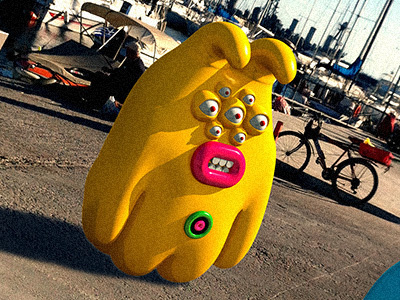 In the dock 3d character creatures illustration monsters