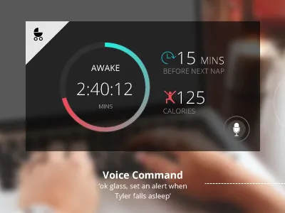Google Glass Mum App Concept google glass infographic internet of things iot ui ux wearable wearable tech