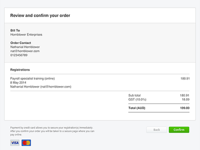 Xero U - Confirm Your Order accounting credit card invoice learning payments review xero