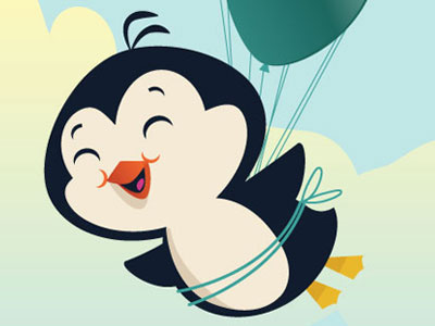 Penguin Small cartoon childrens editorial illustration