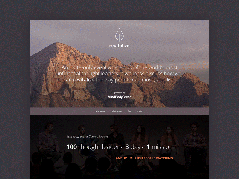 Revitalize - Landing Page