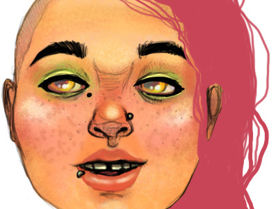 mimi digital drawing pink