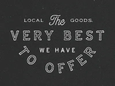 Local Goods - Tagline blksmith emblem lettering logo san francisco seal type