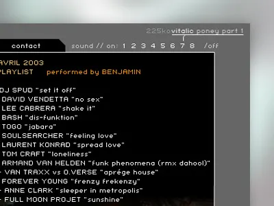 Minimalist Music Player on Fresh House 56k button minimalist modem mp3 music music player player poney part 1 sound vitalic