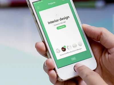 Thumbtack for iOS app card completion hired mobile overview project status thumbtack