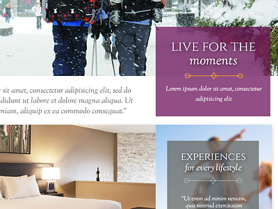 Skyline Vacation Comp homepage layout multi column web design website