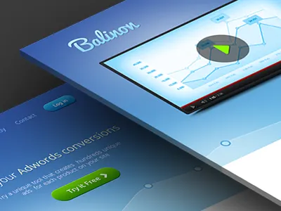 Adwords Landing Page adwords blue conversions google graphs growth landing page psd scale up video