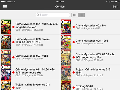 iComics iOS 7 Redesign on iPad icomics ios7 ipad redesign