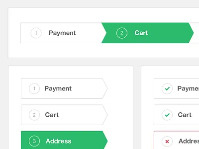 Fat Bold UI Elements buttons clean design elements kit ui ux white