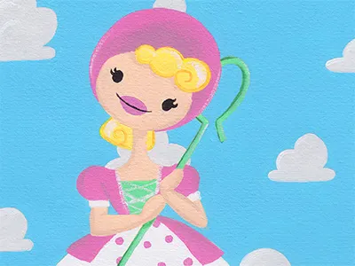 Bo Peep & Rex character clouds dinosaur haunted mansion mashup movie pixar sheep sheperd starlettes toy story disney trex