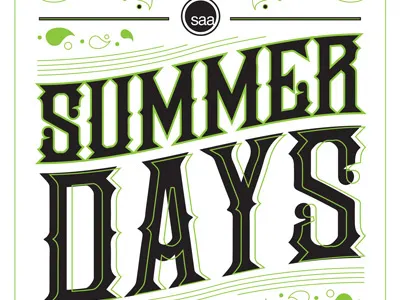 SAA Summer Days Poster color illustration poster summer type