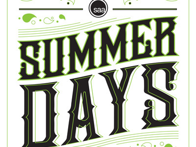SAA Summer Days Poster color illustration poster summer type