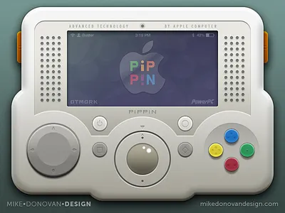Throwback Apple Pippin Mashup apple buttons ios photoshop pippin screen throwback vector video game