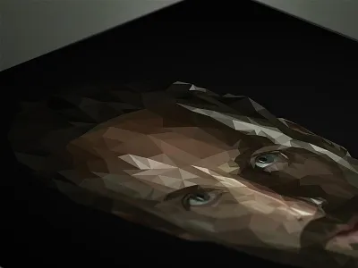 Sheriff - Rick From Walking Dead Polygon Portrait geometric geometric portrait low poly polygon portrait shape triangle walking dead