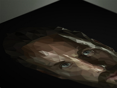 Sheriff - Rick From Walking Dead Polygon Portrait geometric geometric portrait low poly polygon portrait shape triangle walking dead