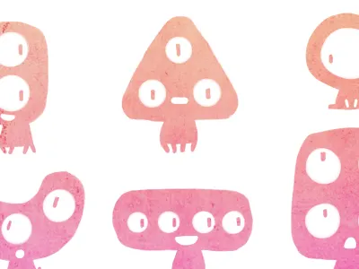 Wooooo alien app character design texture