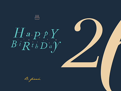 Happy Birthday card birthday cake candle card happy happy birthday illustration letter number typography
