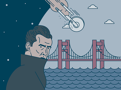 Into Darkness enterprise illustration khan line poster san francisco simple space star trek trekkie