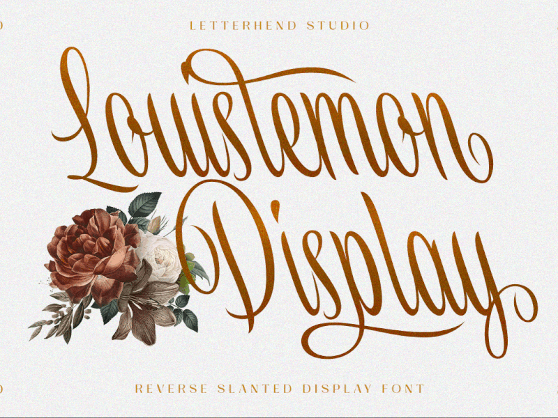 Louislemon- Reverse Slanted Display freebies hand-lettering