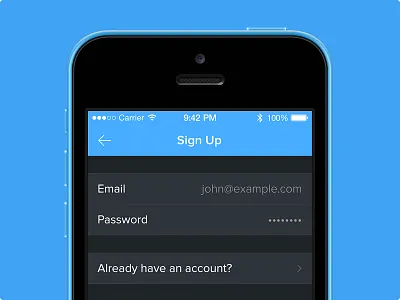 Sign Up Flow dark experience login mobile register signup ui usability ux
