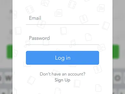 Log In & Sign Up app application cloud ios ios7 login rainy registration ui user interface visual design